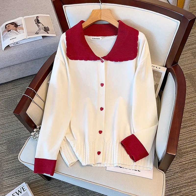 

100/150/175kg Big Size Women Clothing Large Women Chest 150/160cm Loose Cardigans Sweaters Women Knitted Coats 6XL 7XL