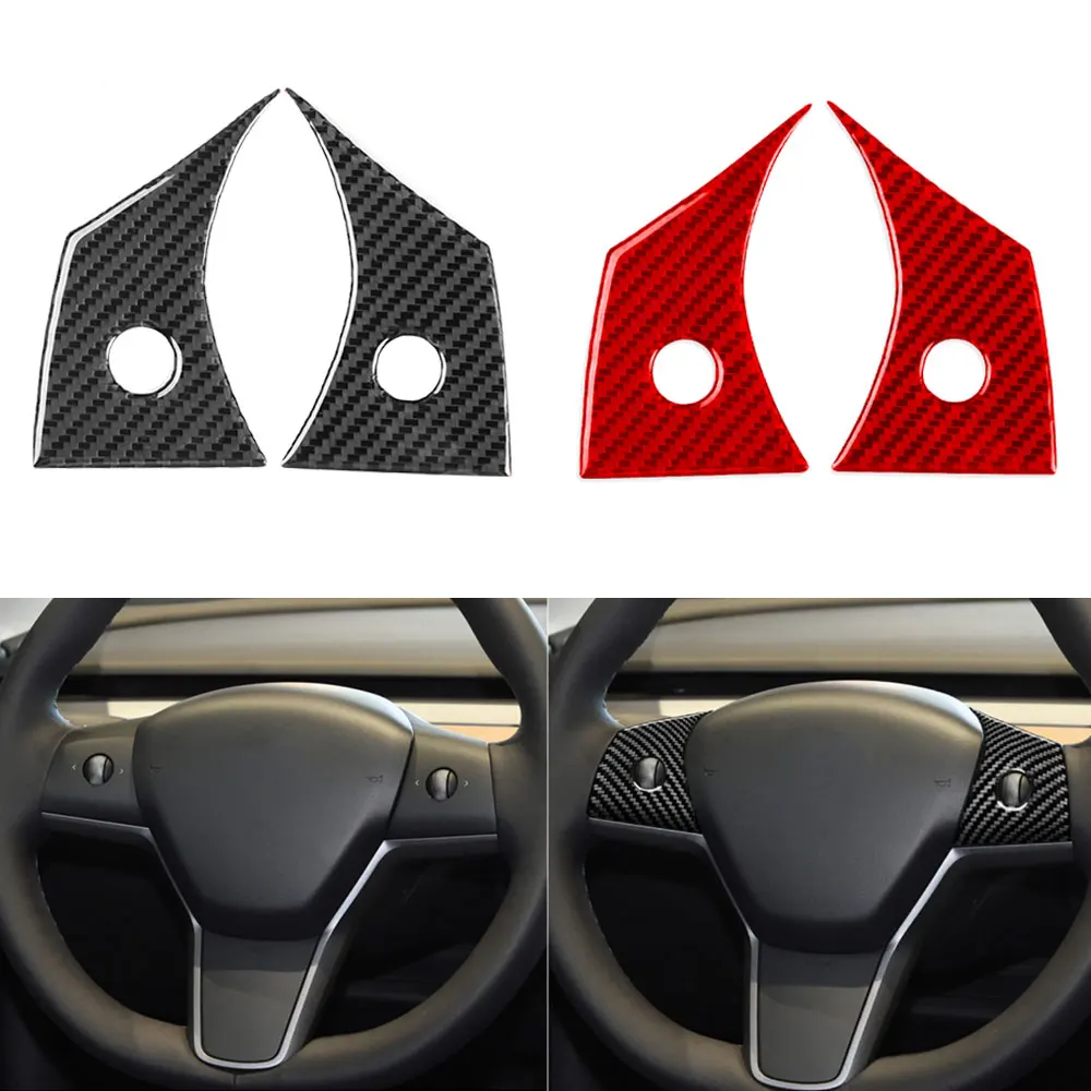 For Tesla Model Y 2020+ Model 3 2017-2022 Real Carbon Fiber Universal Steering Wheel Trim Sticker Car Interior Accessory
For Tesla Model Y 2020+ Model 3 2017-2022 Real Carbon Fiber Universal Steering Wheel Trim Sticker Car Interior Accessory