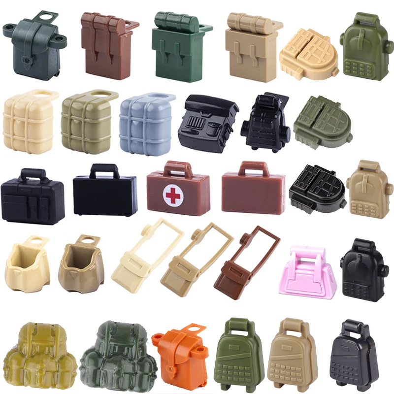 MOC Bricks WW2 Military Weapon Backpack Building Blocks Soldier Bag Figures City Friends Accessories Bricks Toys For Children
MOC Bricks WW2 Military Weapon Backpack Building Blocks Soldier Bag Figures City Friends Accessories Bricks Toys For Children