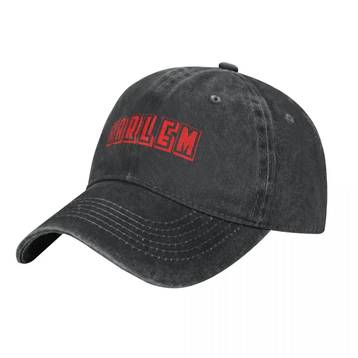 

Harlem Text With Border Cowboy Hat Rave Snap Back Hat Male Women's