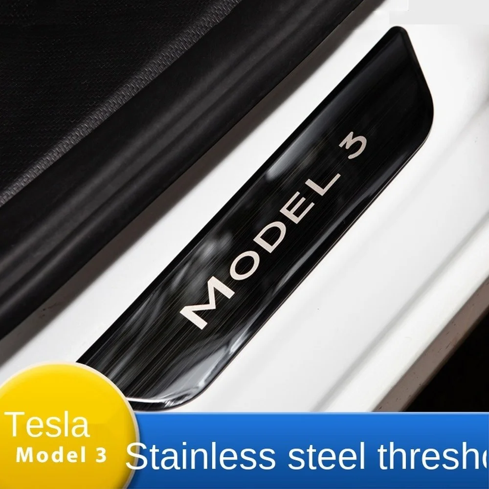 For Tesla Model 3 Car Door Sill Protector Stickers Accessories Car Threshold Stainless steel Anti-scratch Plates Model3 
For Tesla Model 3 Car Door Sill Protector Stickers Accessories Car Threshold Stainless steel Anti-scratch Plates Model3