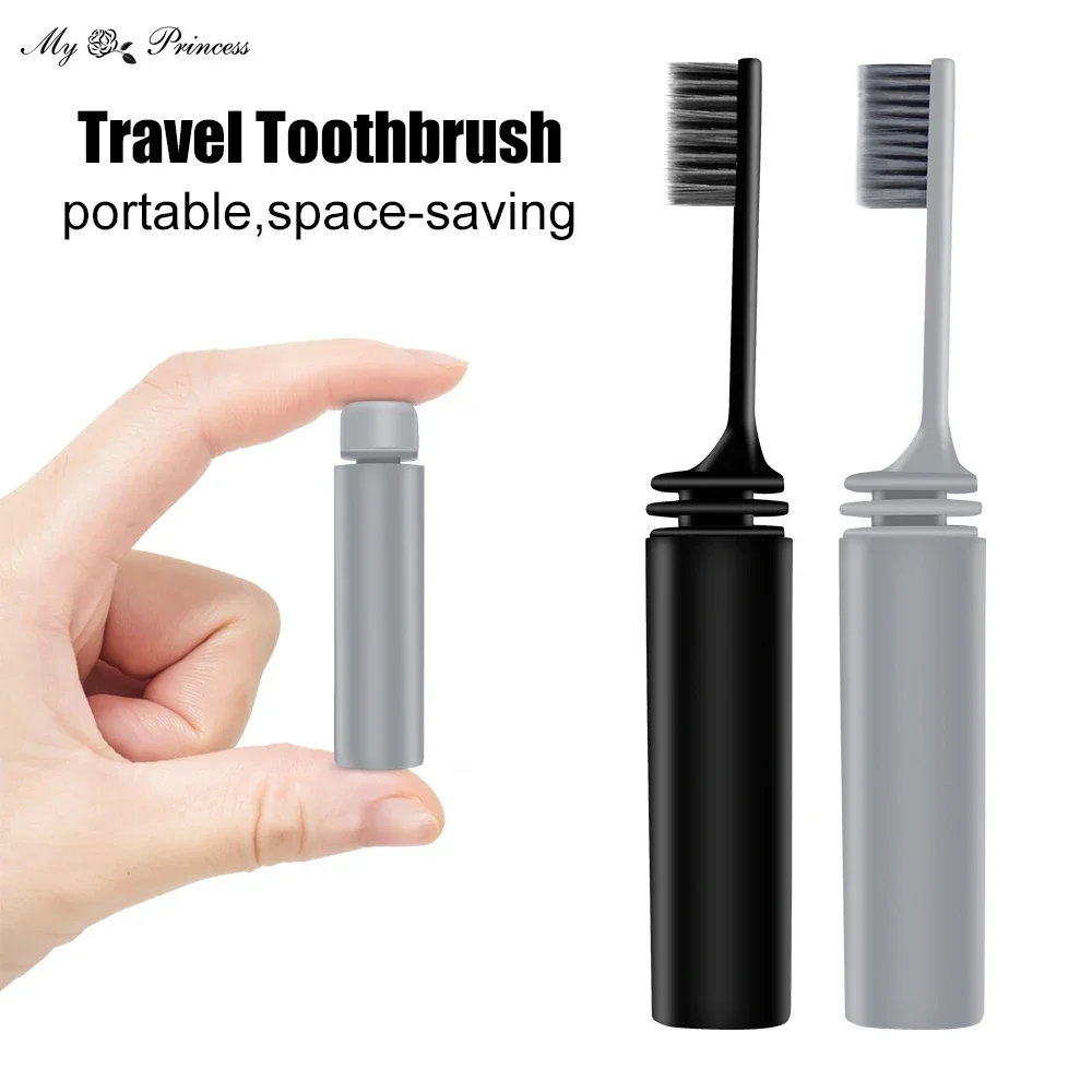 

Travel Toothbrush Outdoor Camping Portable Folding Small Tooth Brush Traveling Toothbrushes for Adults Teeth Brushes