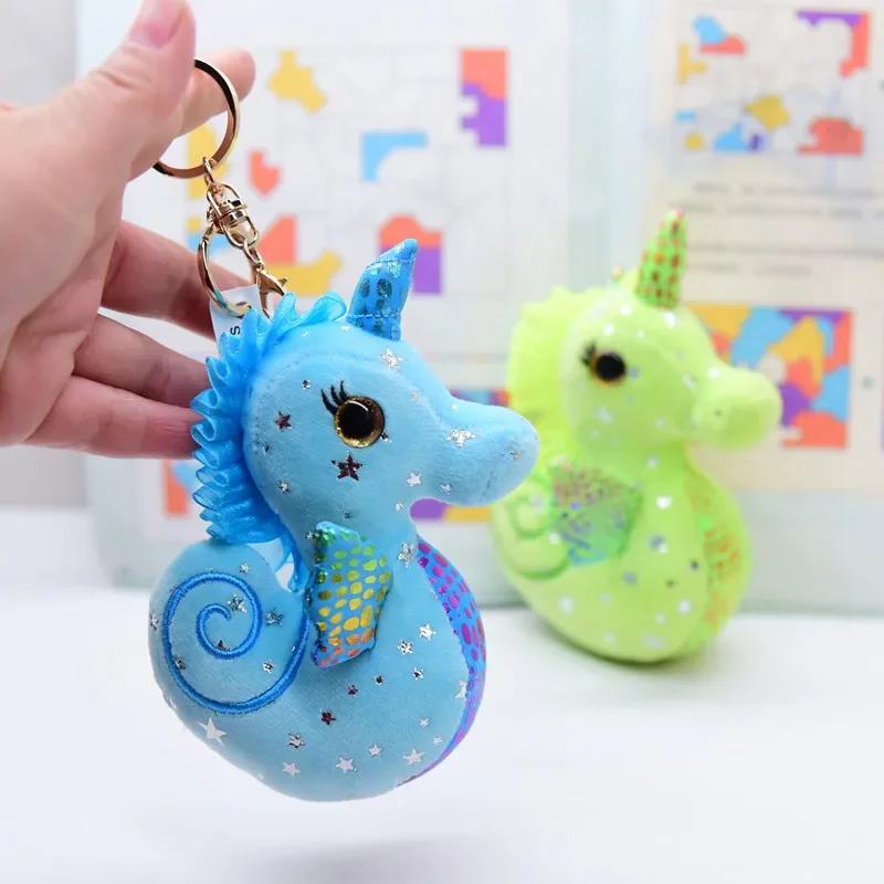 

Cute Sea Animal Seahorse Pretty Pendant Keychain New Fashione Delicate Soft Lifelike Decorate Christmas Birthday Couple Gift