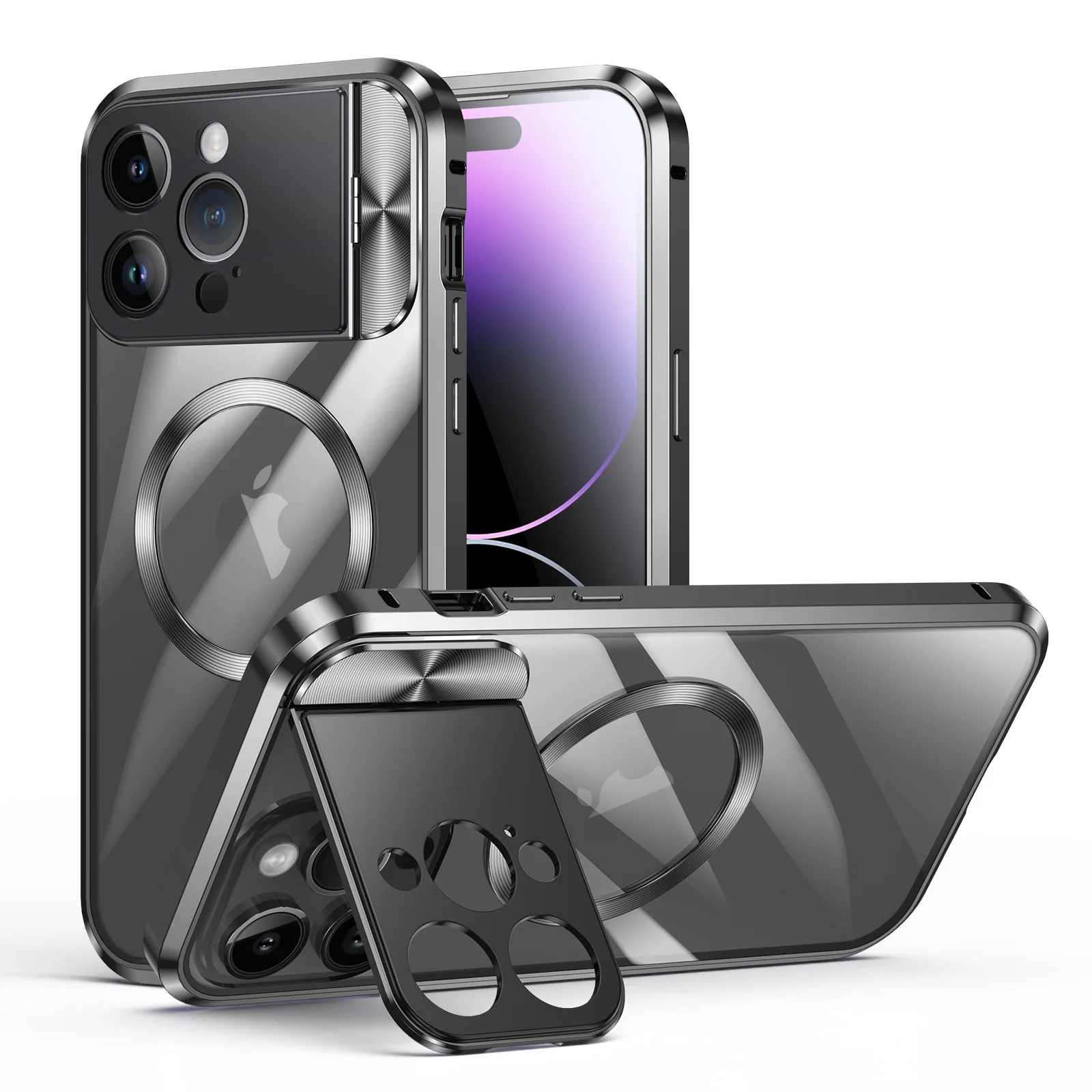 Luxury Magnetic Phone Case For iPhone 15 Pro Max Lens Protector Foldable Bracket Metal Cover For iPhone 14 15 Pro Magsafe
Luxury Magnetic Phone Case For iPhone 15 Pro Max Lens Protector Foldable Bracket Metal Cover For iPhone 14 15 Pro Magsafe