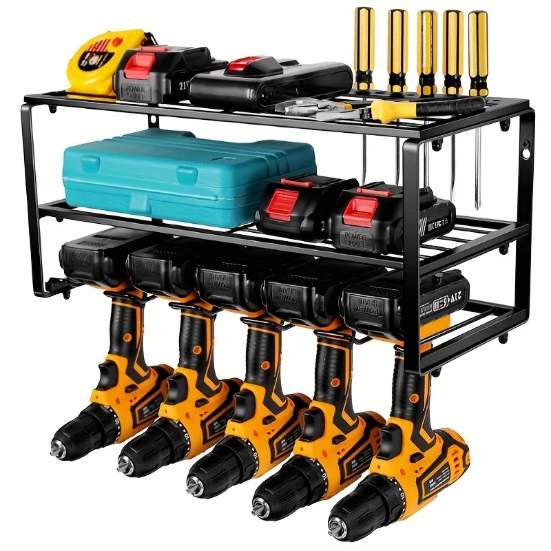 1pc Large Power Tool Organizer Storage 5 Drill Holder, Garage Tool Organizers And Storage Rack, Duty Floating Tool Shelf
1pc Large Power Tool Organizer Storage 5 Drill Holder, Garage Tool Organizers And Storage Rack, Duty Floating Tool Shelf