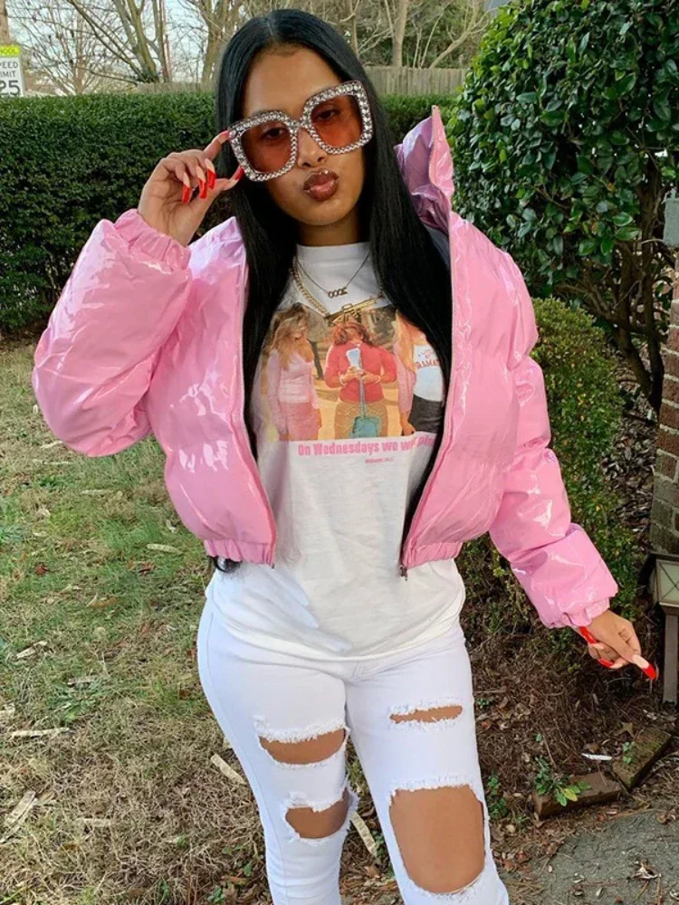 Women's Winter Jacket Warm Puffer Jackets Fashion Parkas Stand Collar Zipper Cropped Coat Long Sleeve Outerwear Woman Clothing
Women's Winter Jacket Warm Puffer Jackets Fashion Parkas Stand Collar Zipper Cropped Coat Long Sleeve Outerwear Woman Clothing