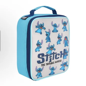 디즈니 만화 스티치 귀여운 도시락 가방, 냉동 바베큐 핸드백, 야외 토트백