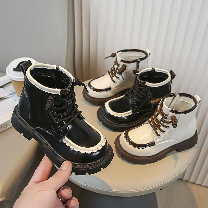 Girls' Fashion Boots Autumn Winter New Boys' Cotton Winter Shoes Leather Boots Children's Ankle Boots Bright Leather Boots
Girls' Fashion Boots Autumn Winter New Boys' Cotton Winter Shoes Leather Boots Children's Ankle Boots Bright Leather Boots