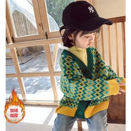 Girl's Knitted Cardigan 2022 Autumn New Children's Korean Style Loose Spring and Autumn Sweater Cardigan Coat
Girl's Knitted Cardigan 2022 Autumn New Children's Korean Style Loose Spring and Autumn Sweater Cardigan Coat
