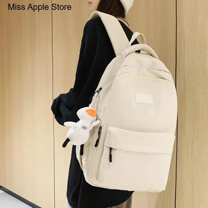 

High School Schoolbag Black Mochila Waterproof Teenage Bookbag Nylon Rucksack Fashion Girl Backpack Women Shoulder Bag