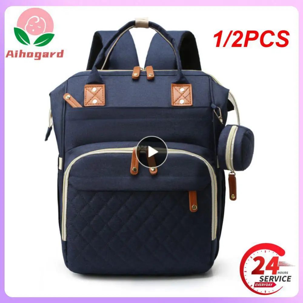 

1/2PCS Fashion Mummy Maternity Bag Baby Diaper Nappy Bags Large Capacity Travel Backpack for Mom Baby Care Nursing Women