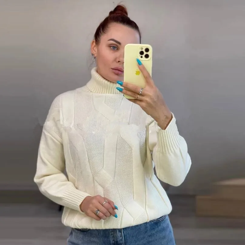 2022 Winter Women Fashion Vintage Loose Turtleneck Sweaters Female Solid Color Pullovers Ladies Warm Tops w471
2022 Winter Women Fashion Vintage Loose Turtleneck Sweaters Female Solid Color Pullovers Ladies Warm Tops w471