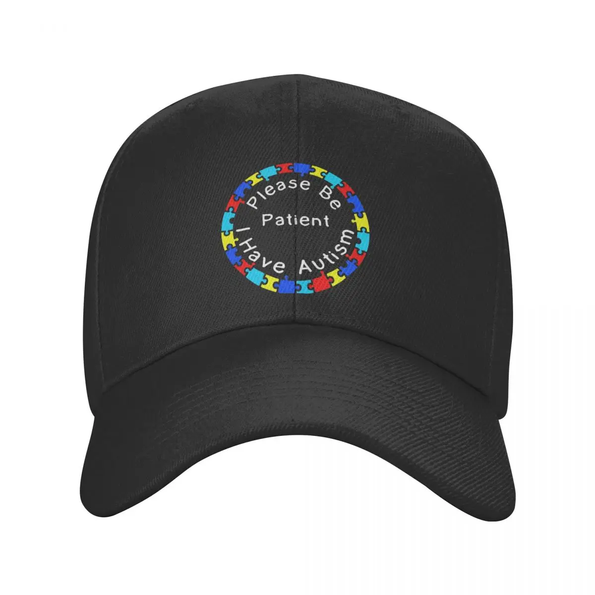 

Please Be Patient I Have Autism Letter Print Baseball Cap for Women Men Breathable Dad Hat Summer Snapback Hats Trucker Caps