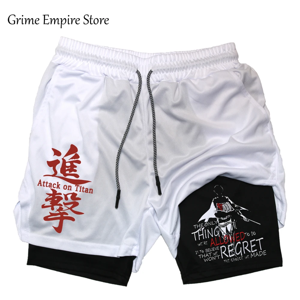 Anime Attack On Titan Men's Gym Shorts Bilayer 2-in-1 Breathable Quick-drying Multiple Pockets Sports Short Gym Jogging Pants
Anime Attack On Titan Men's Gym Shorts Bilayer 2-in-1 Breathable Quick-drying Multiple Pockets Sports Short Gym Jogging Pants