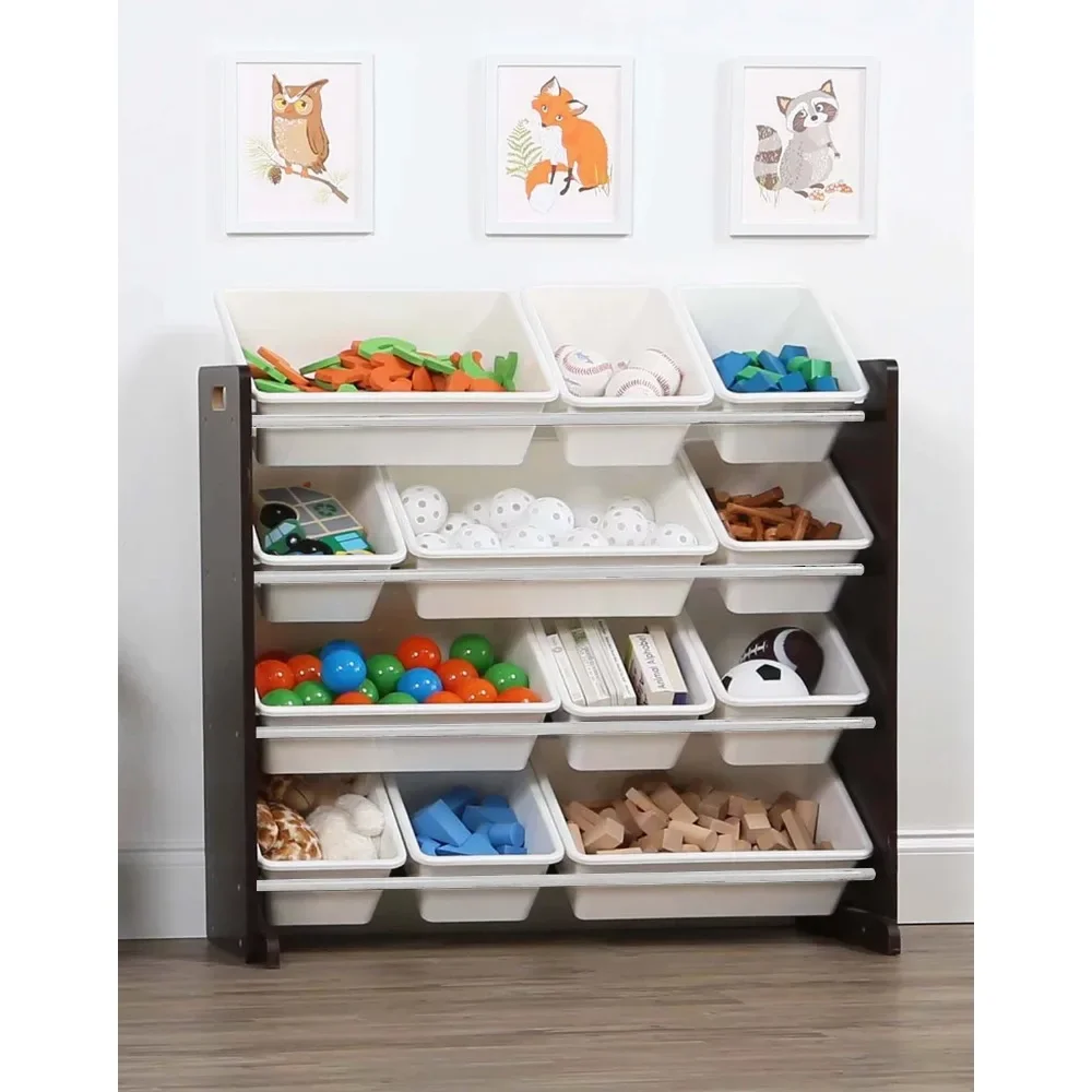 Children Plastic Organizing Rack With 12 Bins Housekeeper on Wall Espresso and White Basket Kitchen Cabinet and Storage Shelving
Children Plastic Organizing Rack With 12 Bins Housekeeper on Wall Espresso and White Basket Kitchen Cabinet and Storage Shelving