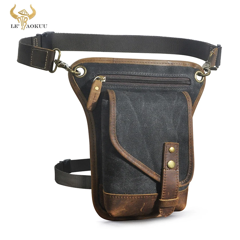 Waterproof Canvas+Genuine Leather One Shoulder Bag Design Travel Fanny Belt Waist Pack Drop Leg Thigh Bag For Men Male 211-6
Waterproof Canvas+Genuine Leather One Shoulder Bag Design Travel Fanny Belt Waist Pack Drop Leg Thigh Bag For Men Male 211-6