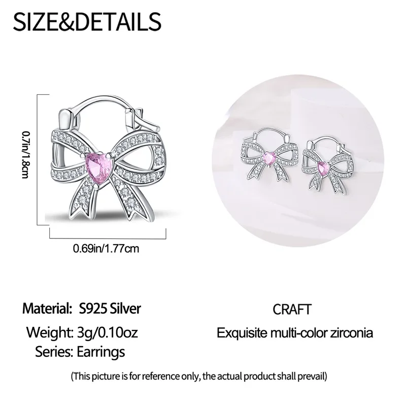 Women's 925 Sterling Silver Bow Princess Powder Sparkling Zircon Trendy Earrings Fit For Wedding Party Exquisite Jewelry 29 Mallzona Se7d4563abfd445a5b26f32ac38c3e287e Women's 925 Sterling Silver Bow Princess Powder Sparkling Zircon Trendy Earrings Fit For Wedding Party Exquisite Jewelry Mallzona