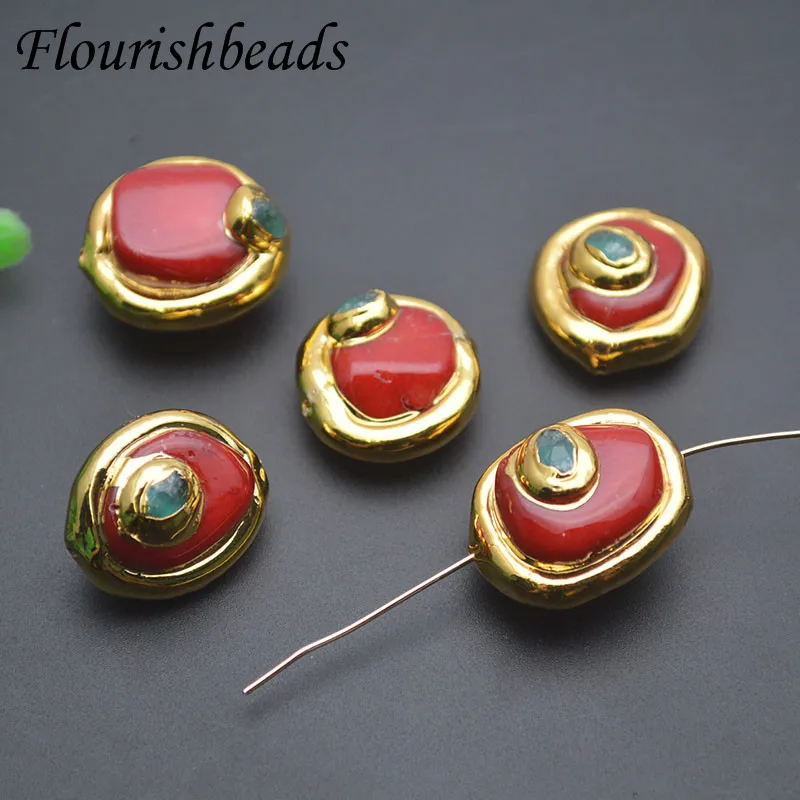Jewelry Findings Gold Plated Red Coral Irregular Shape Loose Beads for DIY Necklace Bracelet Accessories 10pcs/lot
Jewelry Findings Gold Plated Red Coral Irregular Shape Loose Beads for DIY Necklace Bracelet Accessories 10pcs/lot