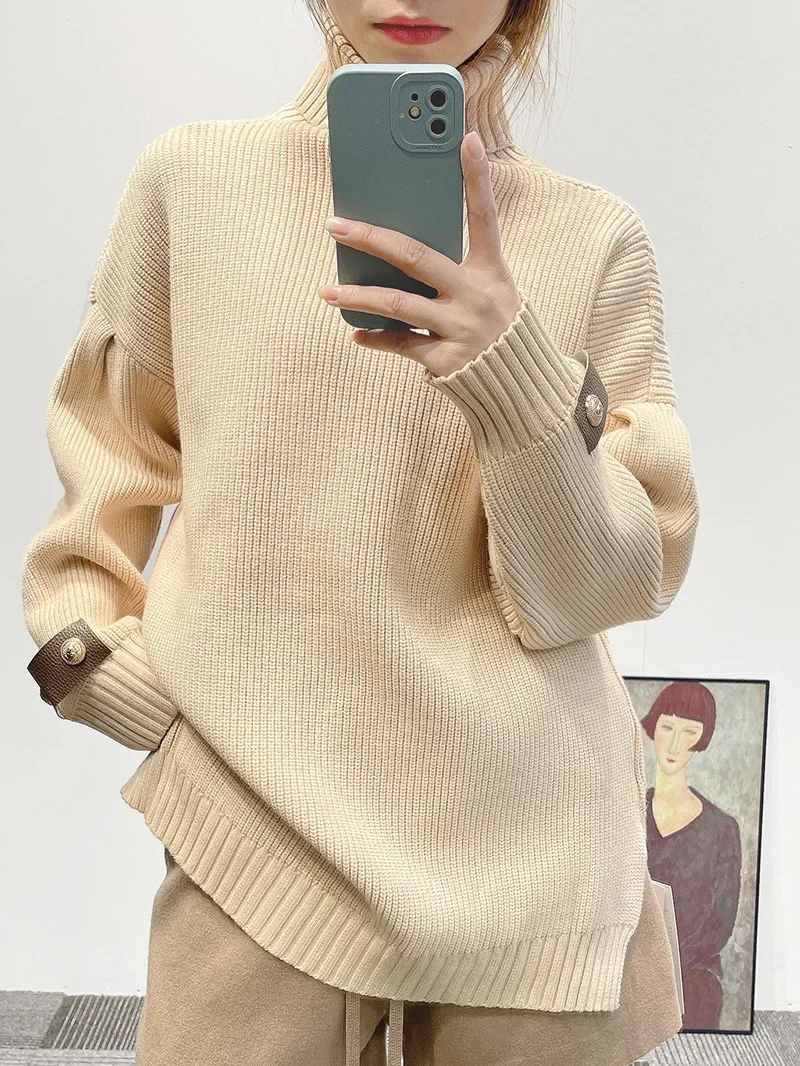 Women's Sweater 2024 New Spring Turtleneck Fashion Solid Color Loose Casual Long Sleeve Pullover
Women's Sweater 2024 New Spring Turtleneck Fashion Solid Color Loose Casual Long Sleeve Pullover