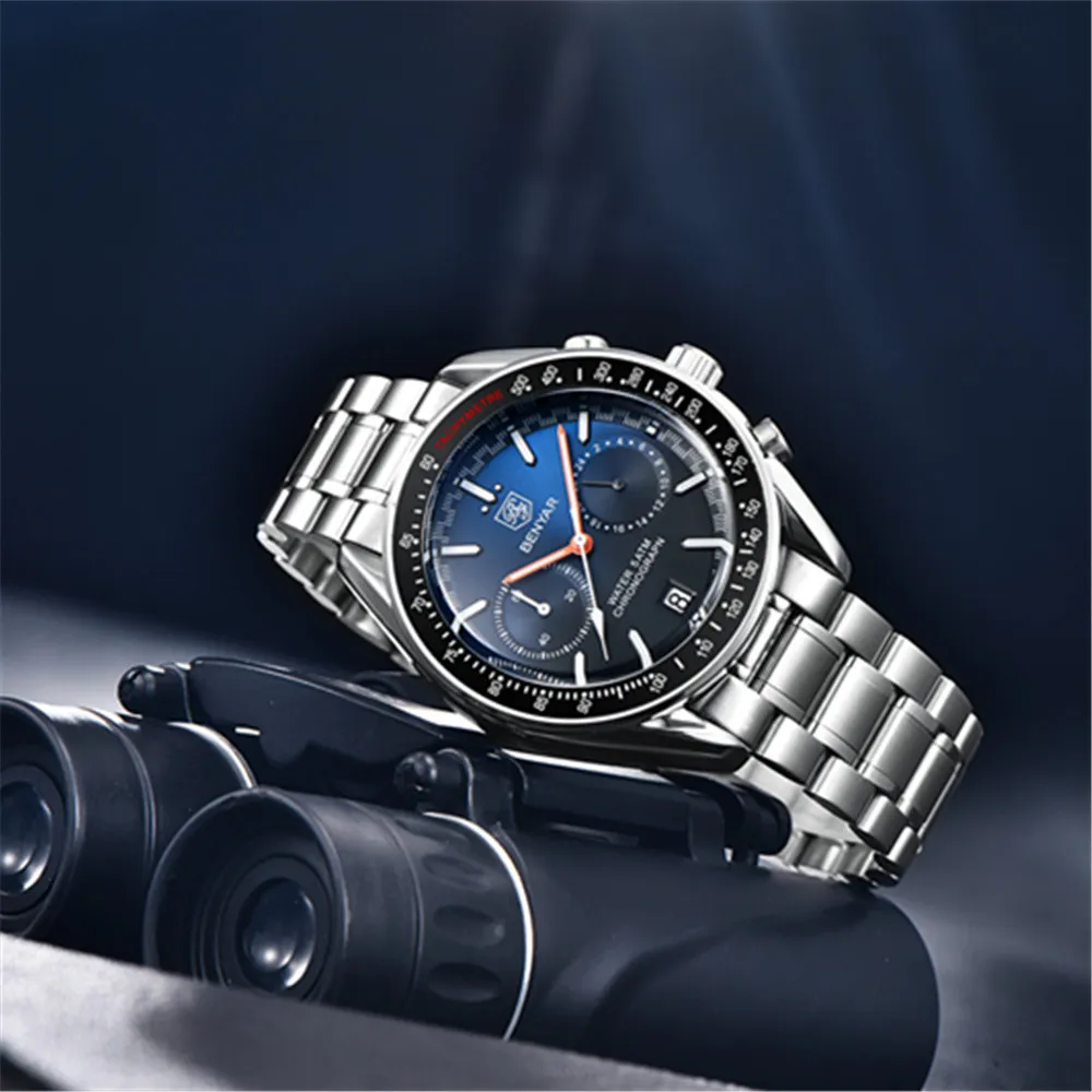 2023 BENYAR New Business Style Men's Quartz Watches 43mm Sapphire Stainless Steel Waterproof Chronograph Clock Relogio Masculino
2023 BENYAR New Business Style Men's Quartz Watches 43mm Sapphire Stainless Steel Waterproof Chronograph Clock Relogio Masculino