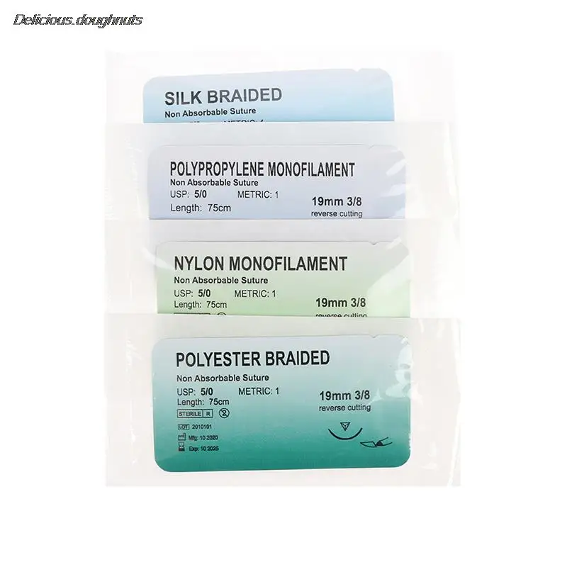 12Pcs 75cm 2/0 3/0 4/0 5/0 Medical Needle Suture Nylon Polyester Thread Suture Practice Kit Teaching Demonstrations Exercises
12Pcs 75cm 2/0 3/0 4/0 5/0 Medical Needle Suture Nylon Polyester Thread Suture Practice Kit Teaching Demonstrations Exercises