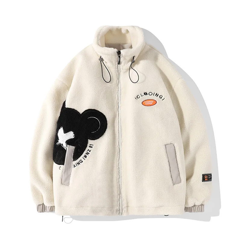 Winter Jacket Men Parkas Streetwear Korean Version Stand Collar Letter Embroidered Logo Thicken Keep Warm Sherpa Coat Trend
Winter Jacket Men Parkas Streetwear Korean Version Stand Collar Letter Embroidered Logo Thicken Keep Warm Sherpa Coat Trend