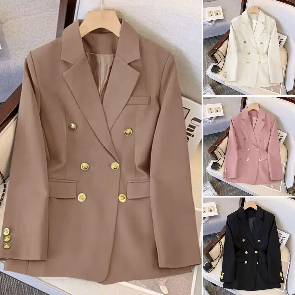 Women Casual Blazer Double Breasted Suit Jacket Korean Version Pure Color Loose Fashion Suit Jacket Simple Office Ladies Tops
Women Casual Blazer Double Breasted Suit Jacket Korean Version Pure Color Loose Fashion Suit Jacket Simple Office Ladies Tops