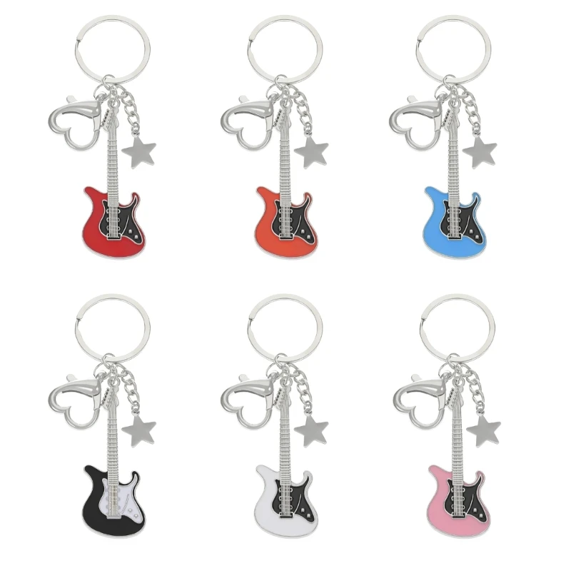 Metal Guitar Keychain Y2K Heart Star Keyring Fashion Pendant Key Chain Rings T8DE
Metal Guitar Keychain Y2K Heart Star Keyring Fashion Pendant Key Chain Rings T8DE