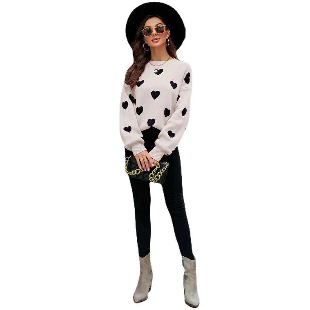 2023 Winter New Valentine's Day Love Pullover Women's Knitwear Women's Large Loose Cross border Sweater Women's SFC19-3
2023 Winter New Valentine's Day Love Pullover Women's Knitwear Women's Large Loose Cross border Sweater Women's SFC19-3
