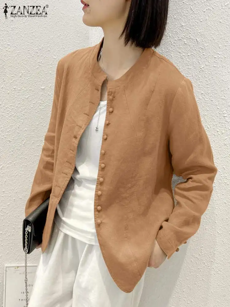 Elegant Solid Cardigan ZANZEA Vintage Women Blouse Autumn Jackets Long Sleeve Blusas Female Button Down Shirt Causal Tops Thin
Elegant Solid Cardigan ZANZEA Vintage Women Blouse Autumn Jackets Long Sleeve Blusas Female Button Down Shirt Causal Tops Thin