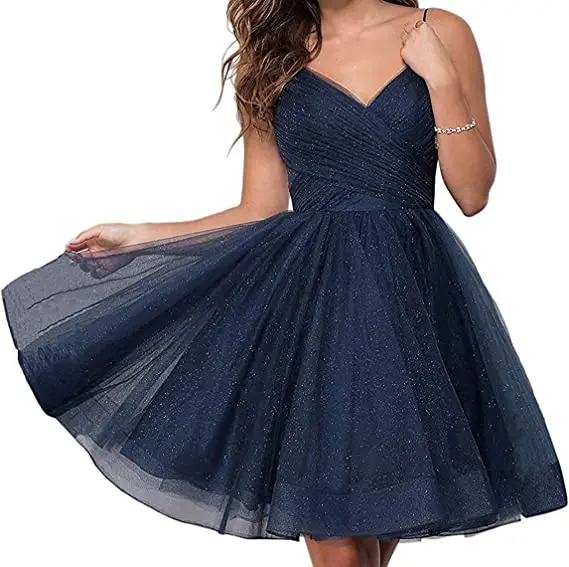 Junior's Short Homecoming Dresses V Neck Glitter Tulle Ball Gown Short Prom Graduation Dress
Junior's Short Homecoming Dresses V Neck Glitter Tulle Ball Gown Short Prom Graduation Dress