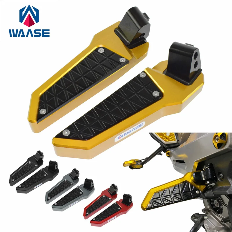 

WAASE ADV160 Rear Passenger Footpad Foot Steps Foldable Pedals Rests For Honda ADV 150 160 2019 2020 2021 2022 2023