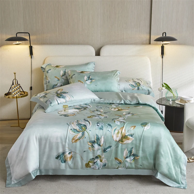 Luxury Print Soft Bedding Set Duvet Cover Bed Linen Fitted Sheet Pillowcases Home Textile King Queen Size 4PCS
Luxury Print Soft Bedding Set Duvet Cover Bed Linen Fitted Sheet Pillowcases Home Textile King Queen Size 4PCS