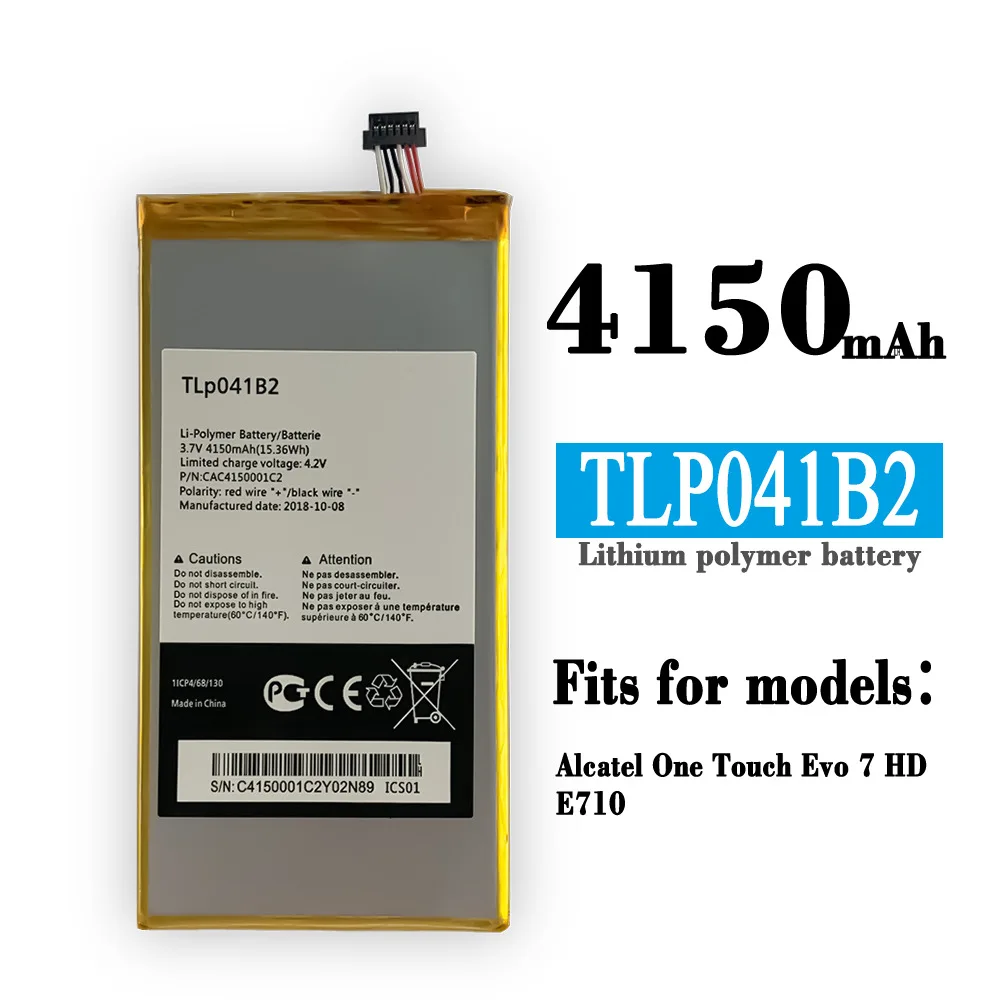 TLP041B2 Высококачественная батарея для телефона Alcatel One Touch EVO 7 HD E710 4150 мАч TLP041B2 внутренние литиевые батареи
TLP041B2 Высококачественная батарея для телефона Alcatel One Touch EVO 7 HD E710 4150 мАч TLP041B2 внутренние литиевые батареи