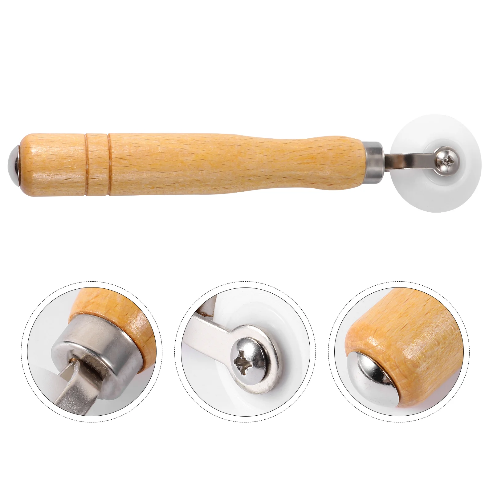 

Pressure Wheel Seam Roller Wooden Handle Construction Tool PM Kit Quilting Wallpaper Rollers