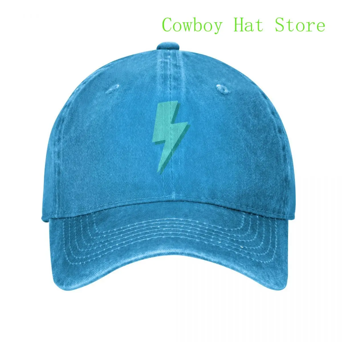 

Best Teal Lightning Bolt Baseball Cap Golf Cap Hat Man Luxury Golf Wear Hats For Men Women'S