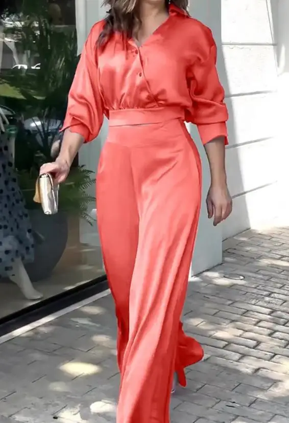 Two Piece Sets Women Outfit 2023 Elegant Long Sleeve V-Neck Ruched Top & Fashion Casual Wide Leg High Waist Pants Set Streetwear
Two Piece Sets Women Outfit 2023 Elegant Long Sleeve V-Neck Ruched Top & Fashion Casual Wide Leg High Waist Pants Set Streetwear