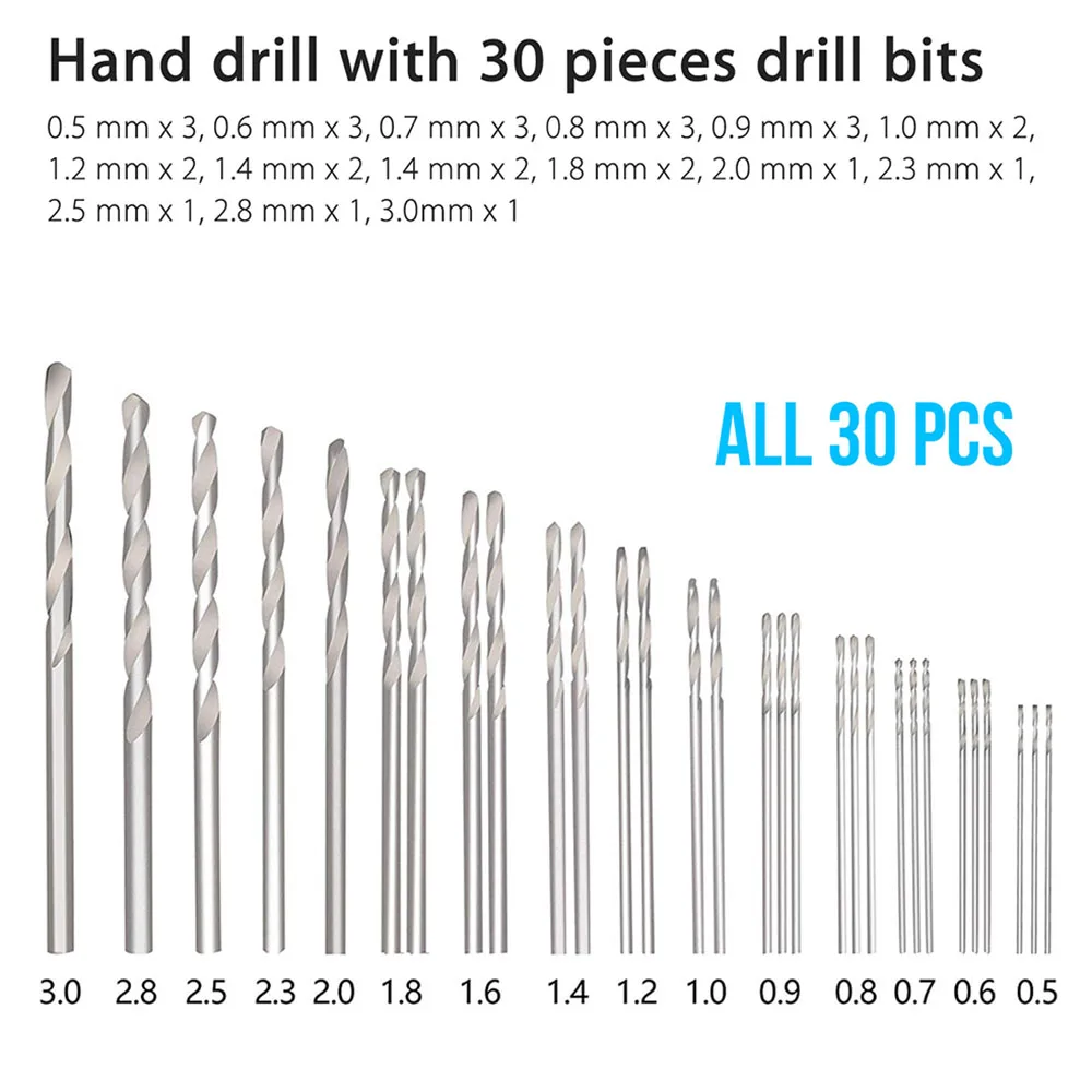 Accessories Durable Bits Hand drill Tool Workshop Chuck Drilling Parts Pin Vise Precision Slotting Twisted Bits
Accessories Durable Bits Hand drill Tool Workshop Chuck Drilling Parts Pin Vise Precision Slotting Twisted Bits