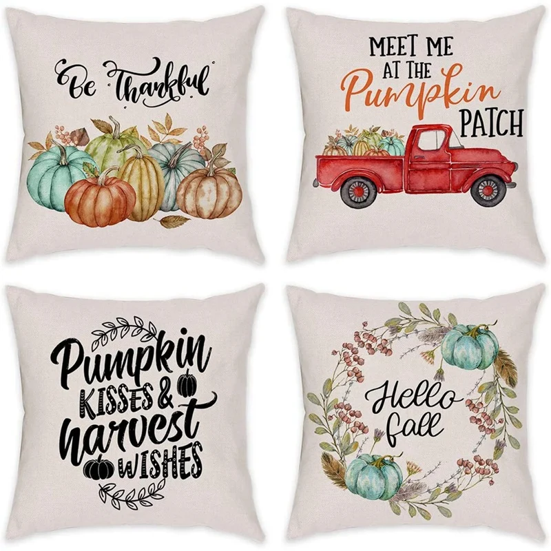 Fall Pillow Covers Autumn Harvest Pumpkin Theme Farmhouse Decorative Throw Pillow Cover Thanksgiving Decor Cushion Cover
Fall Pillow Covers Autumn Harvest Pumpkin Theme Farmhouse Decorative Throw Pillow Cover Thanksgiving Decor Cushion Cover