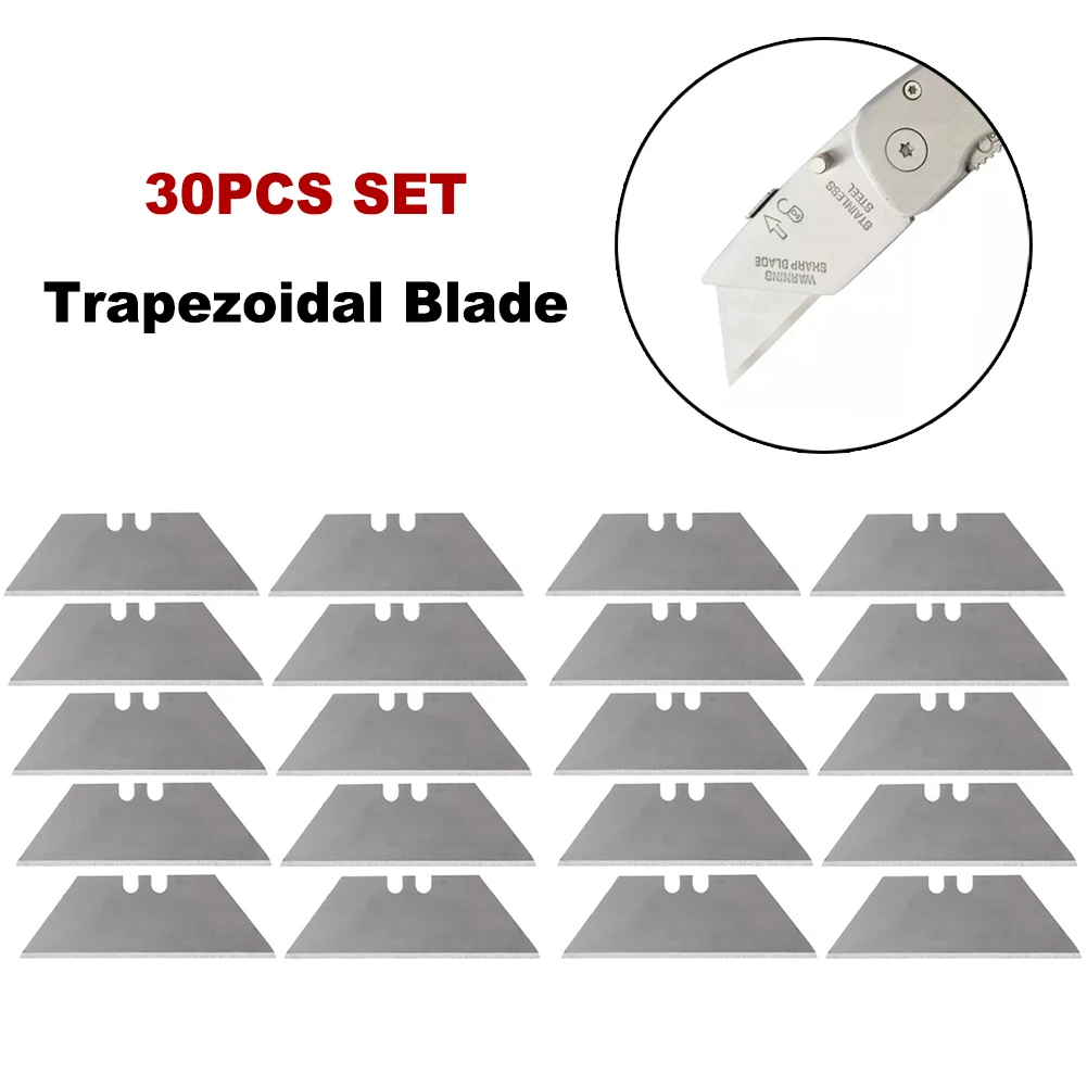30pcs Sturdy Carbon Steel Trapezoidal Blade Set Art Craft Cutter Tool 60# Carbon Steel Blades Various Cutting Tasks Hand Tools
30pcs Sturdy Carbon Steel Trapezoidal Blade Set Art Craft Cutter Tool 60# Carbon Steel Blades Various Cutting Tasks Hand Tools