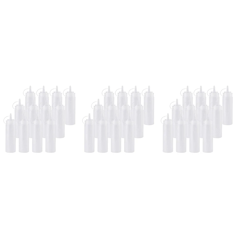 36 упаковок 8 унций, сжимаемые бутылки для специй с крышками для соуса, кетчупа, барбекю, повязки, краски
36 упаковок 8 унций, сжимаемые бутылки для специй с крышками для соуса, кетчупа, барбекю, повязки, краски