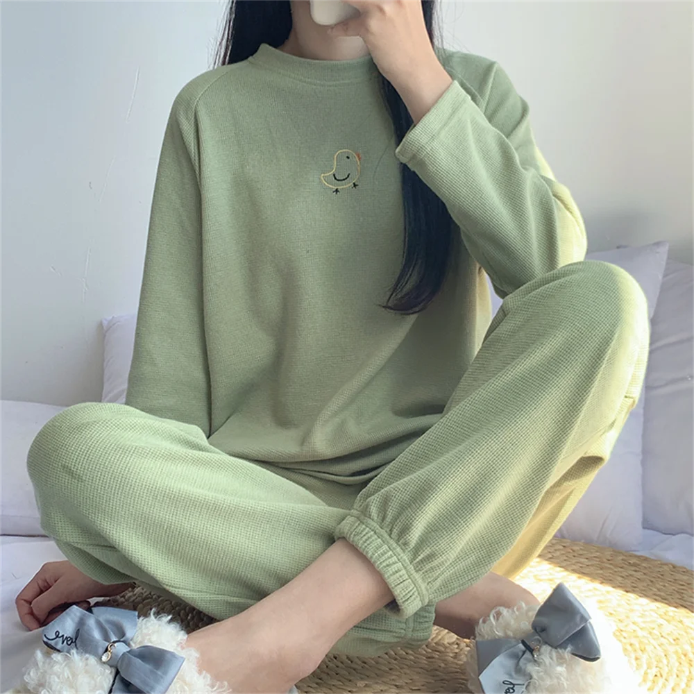 Sarebon-Long-Sleeved Pajamas for Women, Loose and Casual Suit, Simple Home Service, Spring and Autumn Models, Large Size
Sarebon-Long-Sleeved Pajamas for Women, Loose and Casual Suit, Simple Home Service, Spring and Autumn Models, Large Size