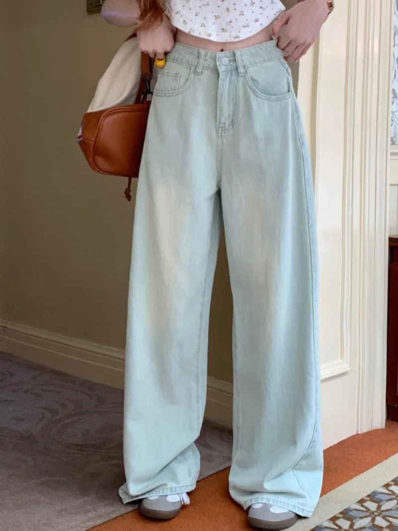 Light Vintage Washed High-waisted Jeans Women's Summer Loose Show Thin Wide-leg Pants Casual High Street Vibe Mopping Trousers
Light Vintage Washed High-waisted Jeans Women's Summer Loose Show Thin Wide-leg Pants Casual High Street Vibe Mopping Trousers