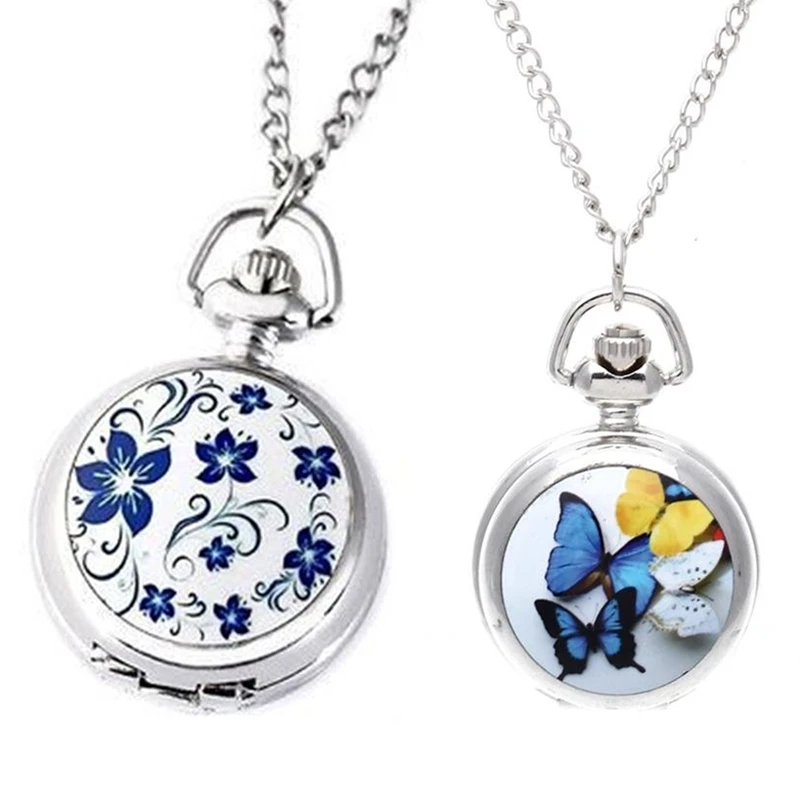 Couple Models Classic Fashion Retro Quartz Small Silver Lotus Blue Flower Pocket Watch & Lady Locket Pendant Quartz Pocket Watch
Couple Models Classic Fashion Retro Quartz Small Silver Lotus Blue Flower Pocket Watch & Lady Locket Pendant Quartz Pocket Watch