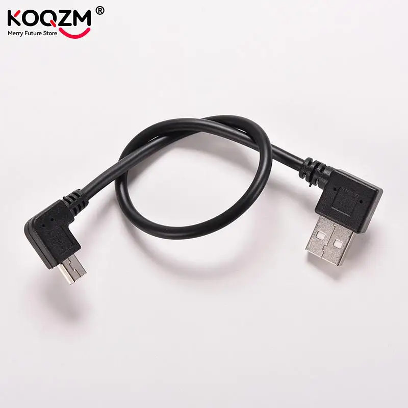 

25cm 90 Degree Angled Mini USB Cable Mini USB To USB 2.0 Data Sync Charger Cable For Mobile Phone MP3 MP4 GPS Camera HDD