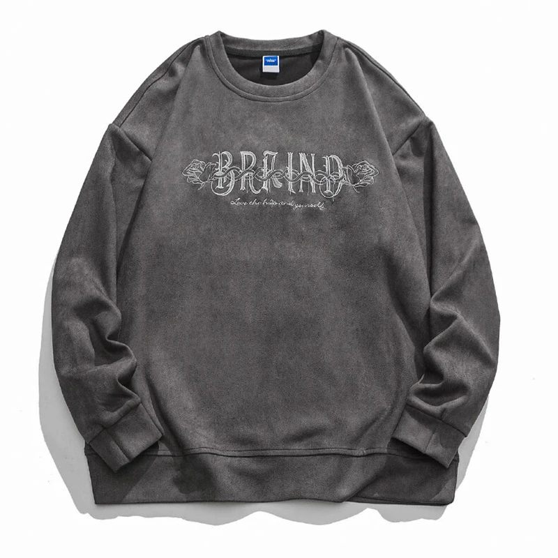 Футболка мужская оверсайз с длинным рукавом, Модный Мешковатый свитшот с цветочной вышивкой, в Корейском стиле, уличная одежда, весна
Футболка мужская оверсайз с длинным рукавом, Модный Мешковатый свитшот с цветочной вышивкой, в Корейском стиле, уличная одежда, весна