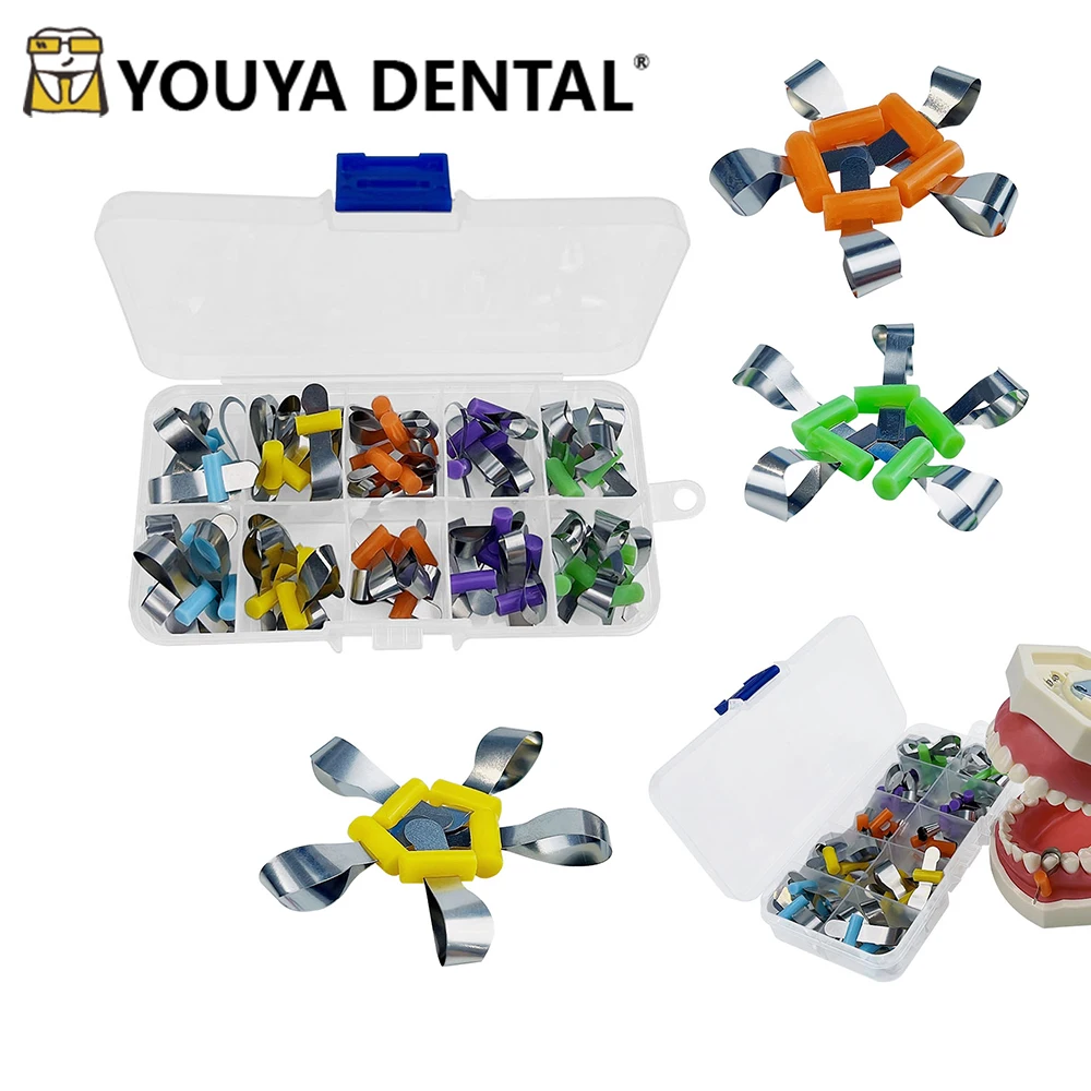 20/50pcs Orthodontic Sectional Contoured Metal Matrices For Anterior Teeth for Adult/Child Dental Forming Sheet
20/50pcs Orthodontic Sectional Contoured Metal Matrices For Anterior Teeth for Adult/Child Dental Forming Sheet