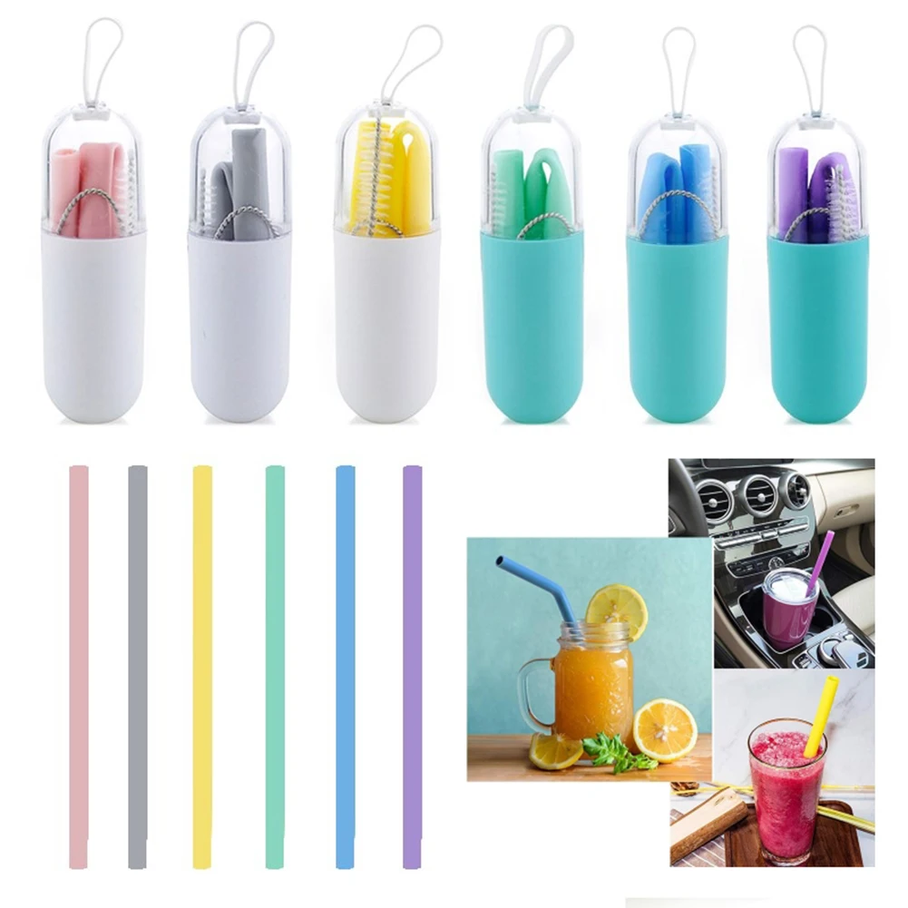 Drinking Silicone Straws Reusable Folding Compact Mini Portable Outdoor With Cleaning Brush 25cm Straw For Home Bar Accessories
Drinking Silicone Straws Reusable Folding Compact Mini Portable Outdoor With Cleaning Brush 25cm Straw For Home Bar Accessories