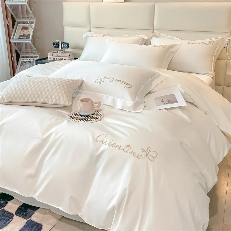 180S Long Staple Cotton Embroidery Advanced Flat Bed Sheet Four Piece Set bedding Bed Sheets Quilt Covers All Cotton Bed Sheets
180S Long Staple Cotton Embroidery Advanced Flat Bed Sheet Four Piece Set bedding Bed Sheets Quilt Covers All Cotton Bed Sheets
