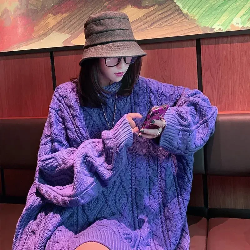 Women Sweater Large Size Coat Dress Korean Loose Spring Autumn O-Neck Cotton Casual Full Solid Girls Sweater
Women Sweater Large Size Coat Dress Korean Loose Spring Autumn O-Neck Cotton Casual Full Solid Girls Sweater